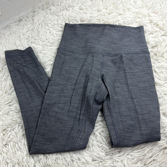 Lululemon Align Pant II 25" Mini Heathered Herringbone Heathered Black White - Picture 1 of 5